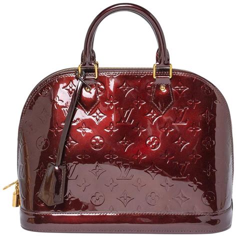 louis vuitton alma pm vernis amarante|authentic Louis Vuitton Alma handbag.